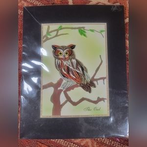 Quilled Owl Wall Hanging From Vietnam
